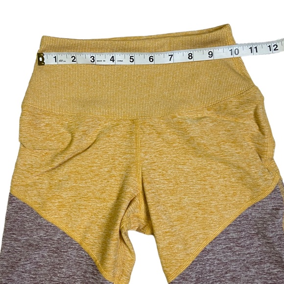 ALO Yoga High Waist Sheila AloSoft Legging Tight Yellow Heather XS - Picture 10 of 14